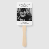 Afstuderen Modern Minimalistisch Eenvoudig grafisc Handwaaier (Achterkant)