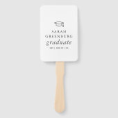 Afstuderen Modern Minimalistisch Eenvoudig grafisc Handwaaier (Voorkant)