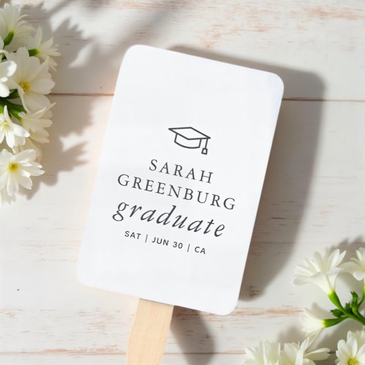 Afstuderen Modern Minimalistisch Eenvoudig grafisc Handwaaier