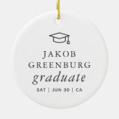 Afstuderen Modern Minimalistisch Eenvoudig grafisc Keramisch Ornament (Achterkant)