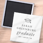Afstuderen Modern Minimalistisch Eenvoudig grafisc Magneet<br><div class="desc">Het ontwerp is samengesteld uit serif typografie op een eenvoudige achtergrond. Hier te vinden op: http://www.zazzle.com/store/selectpartysupplies</div>