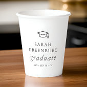 Afstuderen Modern Minimalistisch Eenvoudig grafisc Papieren Bekers