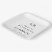 Afstuderen Modern Minimalistisch Eenvoudig grafisc Papieren Bordje (Gebogen)