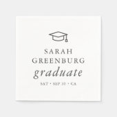 Afstuderen Modern Minimalistisch Eenvoudig grafisc Servet (Voorkant)