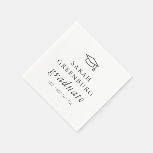 Afstuderen Modern Minimalistisch Eenvoudig grafisc Servet (Hoek)