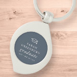 Afstuderen Modern Minimalistisch Eenvoudig grafisc Sleutelhanger<br><div class="desc">Het ontwerp is samengesteld uit serif typografie op een eenvoudige achtergrond. Hier te vinden op: http://www.zazzle.com/store/selectpartysupplies</div>