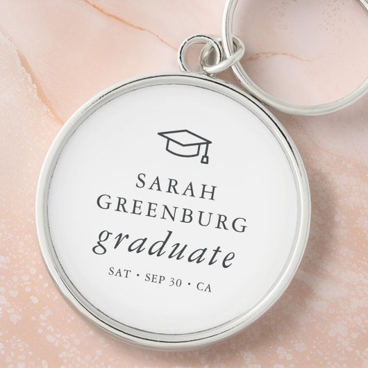 Afstuderen Modern Minimalistisch Eenvoudig grafisc Sleutelhanger