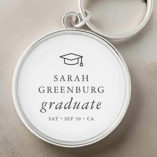 Afstuderen Modern Minimalistisch Eenvoudig grafisc Sleutelhanger