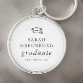 Afstuderen Modern Minimalistisch Eenvoudig grafisc Sleutelhanger