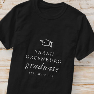 Afstuderen Modern Minimalistisch Eenvoudig grafisc T-shirt