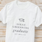 Afstuderen Modern Minimalistisch Eenvoudig grafisc T-shirt