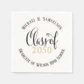 Afstuderen Modern Minimalistisch Manuscript Gold B Servet (Voorkant)