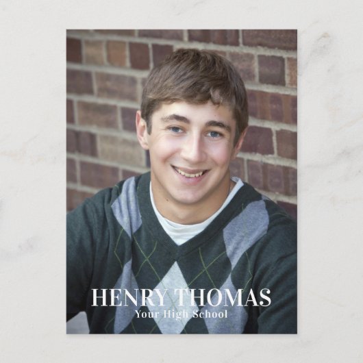 Afstuderen Modern Minimalistisch Manuscript Oranje Briefkaart (Voorkant)