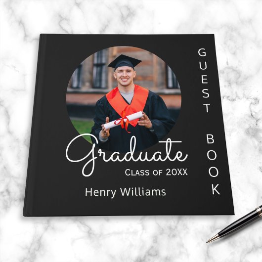 Afstuderen Modern Photo Keepsake Custom Afstuderen Gastenboek