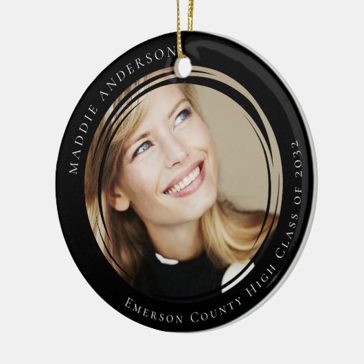 Afstuderen Modern Photo Keepsake Keramisch Ornament (Links)