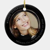 Afstuderen Modern Photo Keepsake Keramisch Ornament (Achterkant)