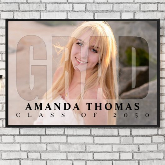 Afstuderen Modern Photo Minimalist Typography Afst Poster