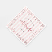 Afstuderen modern roos goud glitter script paper servet (Hoek)