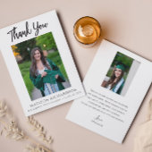 Afstuderen Modern script 2 Foto bedankt kaart