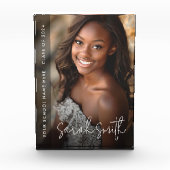 Afstuderen modern script donkere overlay fotoblokken (Voorkant)