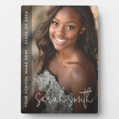 Afstuderen modern script donkere overlay fotoplaat (voorkant)