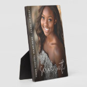 Afstuderen modern script donkere overlay fotoplaat (Zijkant)