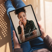 Afstuderen Modern Script Eenvoudig foto-afstuderen Kaart