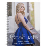 afstuderen Modern Script Photo afstuderen gastenbo Notitieboek (Voorkant)