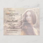 Afstuderen Modern script slaat de datum op Briefkaart (Achterkant)