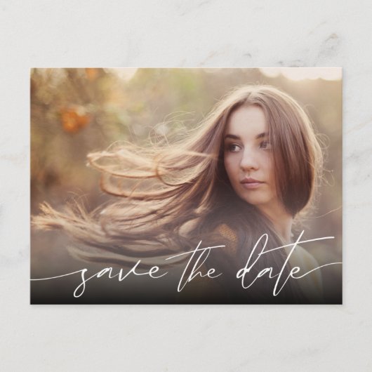 Afstuderen Modern script slaat de datum op Briefkaart (Voorkant)