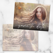 Afstuderen Modern script slaat de datum op Briefkaart