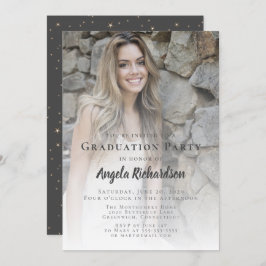 Afstuderen Modern script Typografie Foto Party Kaart