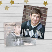 Afstuderen Modern Simple Trendy Bedankt Briefkaart