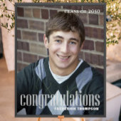 Afstuderen Modern twee-foto minimalistisch script Poster