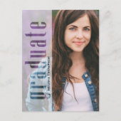 Afstuderen Modern Typografie Fotosjabloon Briefkaart (Voorkant)