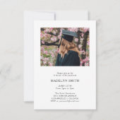 Afstuderen Modern Vertical Photo Afstuderen Kaart (Achterkant)