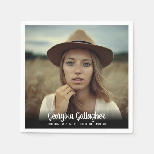 Afstuderen Modern Vette foto | Manuscript naam Afs Servet (Voorkant)