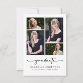 Afstuderen Modern Vijf Foto Afstuderen Aankondiging (Voorkant)