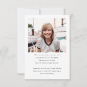 Afstuderen Modern Vijf Foto Afstuderen Aankondiging (Achterkant)