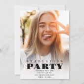 Afstuderen Modern Zwart-Wit Fotosjabloon Kaart (Achterkant)