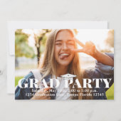 Afstuderen Moderne 2 foto Eenvoudige Typografie Kaart (Achterkant)