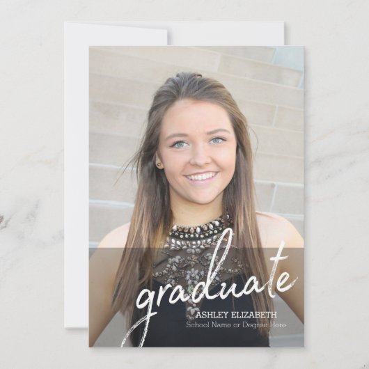 Afstuderen - Moderne Afstuderen Fotoaankondiging Kaart (Voorkant)