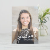 Afstuderen - Moderne Afstuderen Fotoaankondiging Kaart (Staand voorkant)