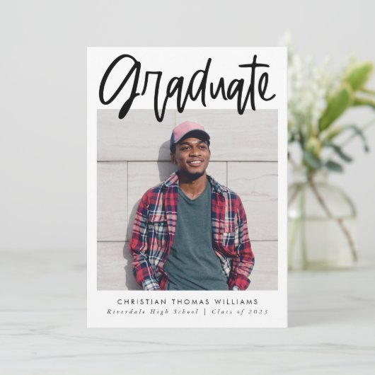 Afstuderen Moderne Afstuderen van het Manuscript M Aankondiging (Staand voorkant)