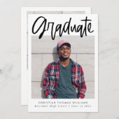 Afstuderen Moderne Afstuderen van het Manuscript M Aankondiging (Voorkant / Achterkant)