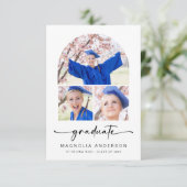 Afstuderen | Moderne Arch 3 Foto's Afstuderen Aankondiging (Staand voorkant)