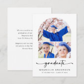 Afstuderen | Moderne Arch 3 Foto's Afstuderen Aankondiging (Voorkant / Achterkant)