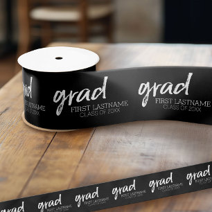 Afstuderen moderne belettering Afstudeerder Klasse Satijnen Lint