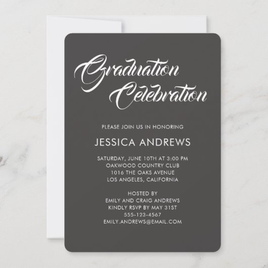 Afstuderen Moderne bewerkbare foto | AFSTUDEREN Kaart (Achterkant)