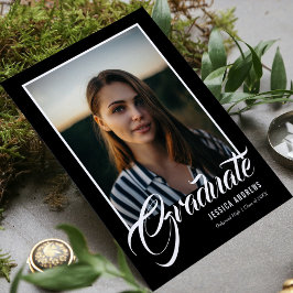 Afstuderen moderne bewerkbare foto zwart | AFSTUDE